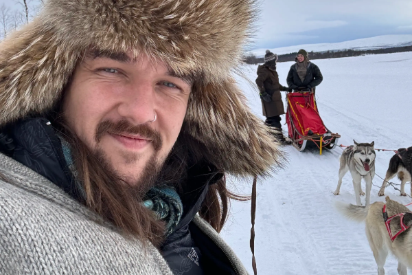 Alexander auf der Arctic Survival Tour